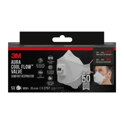 3M Andningsskydd<ANDNINGSSKYDD 9332+ FFP3, VENTIL 5ST