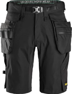 SNICKERS WORKWEAR ARBETSSHORTS AVTAGBARA HF, SVART STL 50 Sale