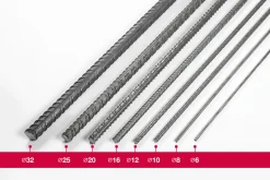 7 STEEL Armering<ARMERINGSJÄRN K500C-T 25MM 12M, 46,2KG/ST