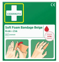 CEDERROTH Bandage Och Plåster<BANDAGE SOFT FOAM BEIGE 6CM, 2M