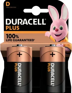 DURACELL Batterier<BATTERI PLUS POWER D 2ST