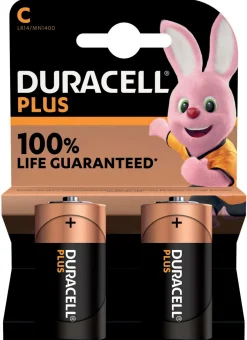 DURACELL Batterier<BATTERI PLUS POWER C 2ST