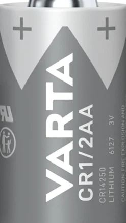 Batterier<BATTERI VARTA LITIUM CR1/2AA