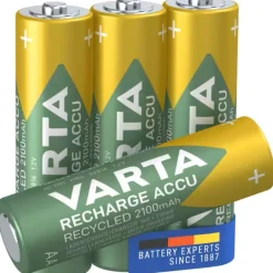 VARTA BATTERI RECHARGE AA NI-MH 2100MAH RECYCLED 4P Outlet