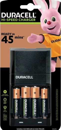 DURACELL Batterier<BATTERILADDARE AA/AAA INKL 4BATTERI