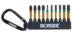 IRONSIDE Satser<BITSSATS IMPACT TORX/PH/PZ 50MM 10 DEL