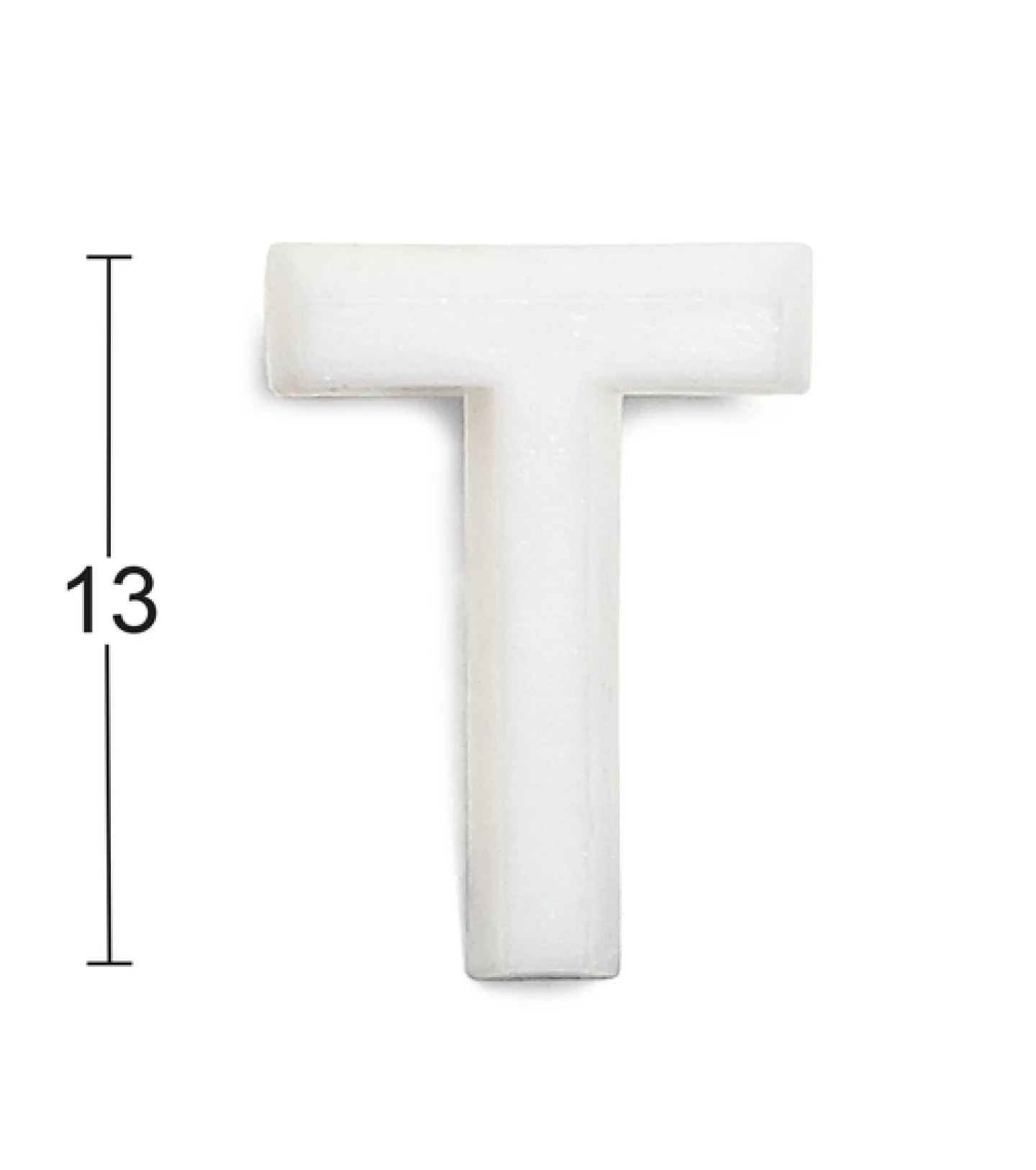 HABO BOKSTAV 1002 PLAST VIT T 13MM, 1002 13MM PLAST VIT T New