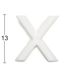 HABO Skyltar, Hussiffror Och Bokstäver<BOKSTAV 1002 PLAST VIT X 13MM, 1002 13MM PLAST VIT X