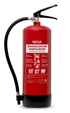 NEXA Hemsäkerhet<BRANDSLÄCKARE PULVER RÖD 55A 6KG