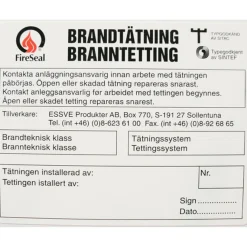ESSVE BRANDTÄTNINGSETIKETT 100P Hot