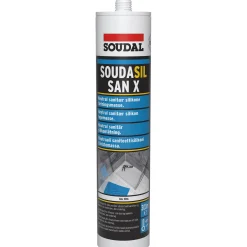 SOUDAL BYGG&VÅTRUMSSILIKON SOUDASIL SAN X VIT RAL9016 Outlet