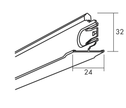 ECOPHON CONNECT TVÄRPROFIL 0,6M VIT VIT 01 T24 8103 36ST/FRP