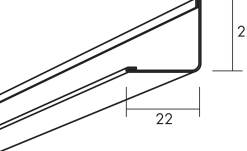 ECOPHON Undertak<CONNECT VÄGGLIST 3M VIT FÖR KANT DG 8116 25ST/FRP