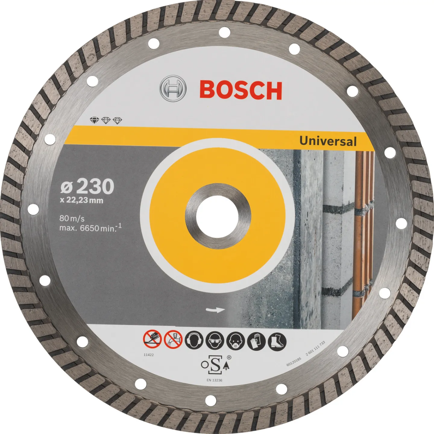 BOSCH Kap Och Slipskivor<DIAMANTSKIVA PROF UNIV-T 230X22,2MM