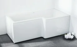 SVEDBERGS Badkar<DUSCHBADKAR TORNE VIT HÖGER FRONT 150X70/85X60CM