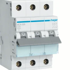 HAGER Elcentraler Och Tillbehör<DVÄRGBRYTARE 3-POL 6KA C-20A MCN320