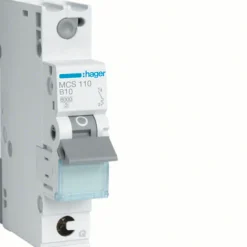 HAGER DVÄRGBRYTARE QC 1-POL B-10A 6KA MCS110 New