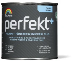 BECKERS Utomhusfärg<FÖNSTER & SNICKERIFÄRG PERFEKT HELMATT VIT 0,675L