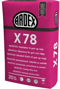 ARDEX Fästmassa<FÄSTMASSA X78 GRÅ 20KG LAGRINGSTID 12MÅN