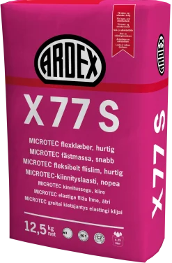 ARDEX FÄSTMASSA X77S GRÅ 12,5KG LAGRINGSTID 6MÅN New