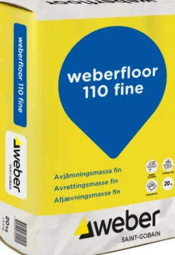 WEBER SAINT-GOBAIN Avjämningsmassa<GOLVBRUK WEBER FLOOR 110 FINE 20KG