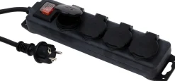 GELIA Kabelvindor Och Skarvsladdar<GRENUTTAG 4-V JORD 3M KABEL, IP44 M. LOCK 3G1.5MM