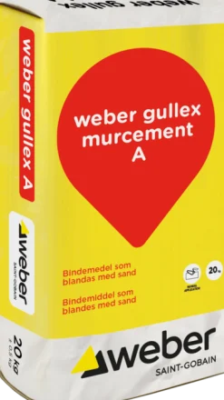 Bruk<GULLEX WEBER MURCEMENT A 20KG LAGRINGSTID 12 MÅN 48ST/PALL