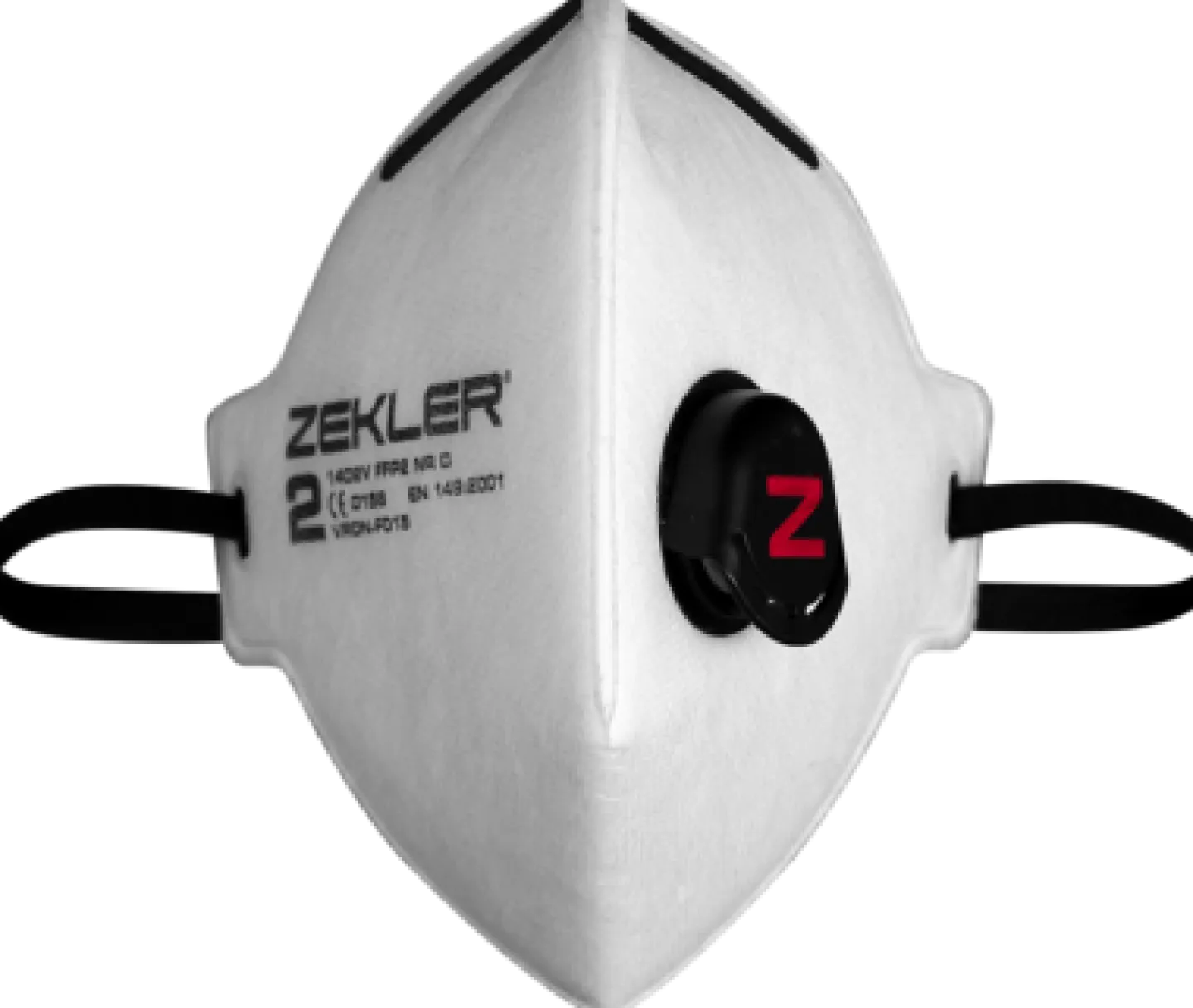 ZEKLER Andningsskydd<HALVMASK FILT 1402V FFP2V 15P MOT FASTA & VÄTSKEP. 12X HGV