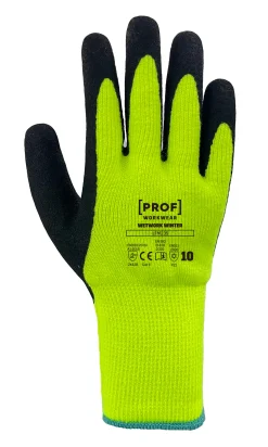 PROF Vinterhandskar<HANDSKE POLAR LATEX GUL 10