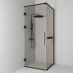 SVEDBERGS HÖRNDUSCH LANGFOSS RAK/FAST SVART BRONS HYLLA 90X82X230CM Sale