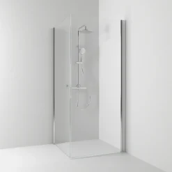 SVEDBERGS HÖRNDUSCH SKOGA RAK ALU BLANK KLAR INTHT 70X198X100CM Sale