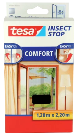 TESA INSEKTSNÄT DÖRR 2X0,65X2,2 ANT 55389 COMFORT ANTRACITE New