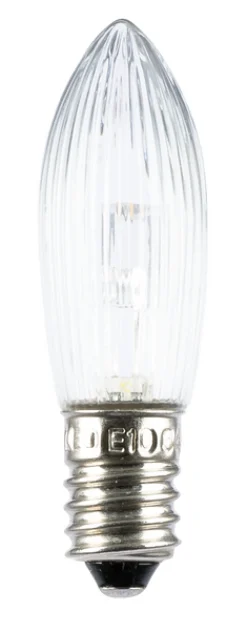 GELIA Inomhusbelysning<JULLAMPA TOPPLAMPA LED 0,3W, 10-55V E10 BLISTER KLAR 7ST