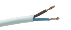 NO BRAND Kablar Och Installationsrör<KABEL SKK VIT 2X0.75 RING 5M