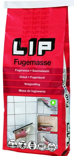 LIP KAKELFOG MÖRKBRUN 5KG New
