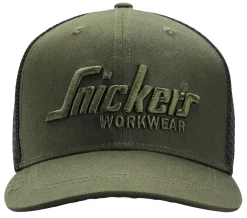SNICKERS WORKWEAR Kepsar Och Mössor<KEPS TRUCKER KHAKIGRÖN/SV, ONE SIZE