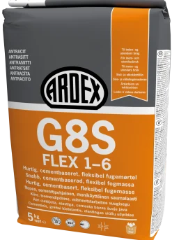 ARDEX Fogmassor<KLINKERFOG G8S BASALT 5KG 1-6 MM LAGRINGSTID 12MÅN