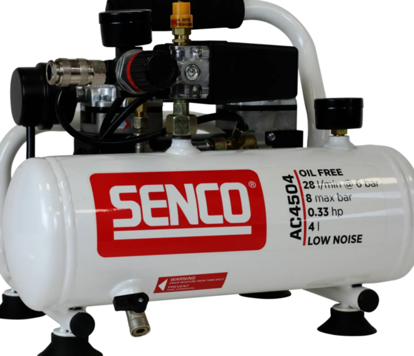 SENCO KOMPRESSOR AC4504 LOW NOISE OLJEFRI 8 BAR Outlet
