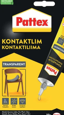 PATTEX Kontaktlim<KONTAKTLIM 127 PLASTICPADDING TRANSPARENT 50G SB