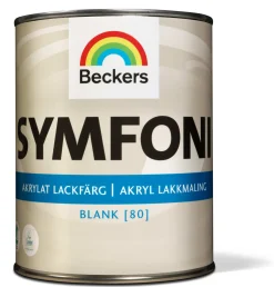 BECKERS Lack, Vax Och Olja<LACKFÄRG AKRYL BL C-BAS 0,9L SYMFONI BLANK