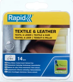RAPID LIMSTAV TEXTIL&LÄDER 12MM 14ST