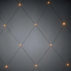 GNOSJÖ KONSTSMIDE Festbelysning<LJUSNÄT AMBER 96 LED 3X3M SVART
