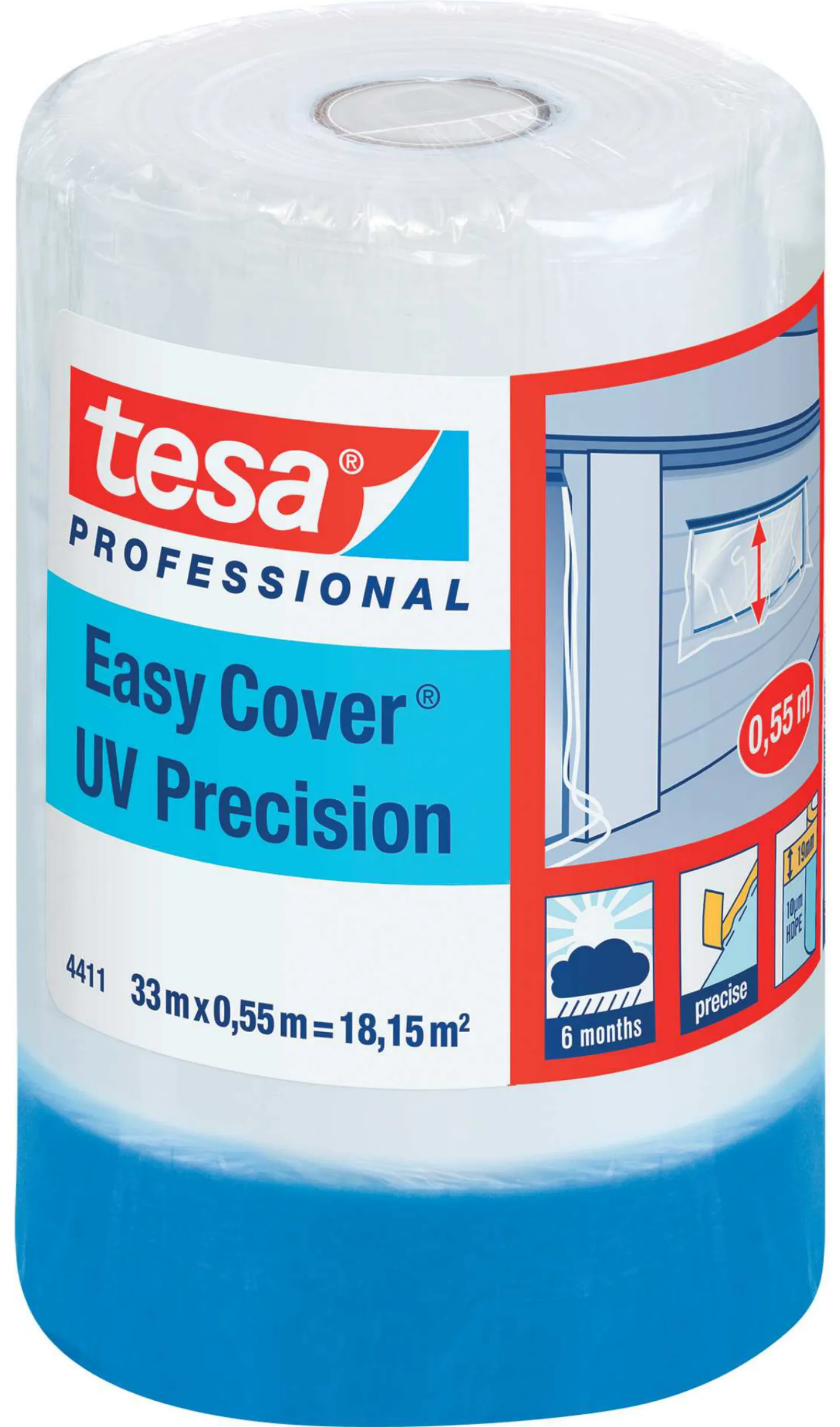TESA MASKERINGSFOLIE UV 33CMX55M PRECISION EASY COVER Hot