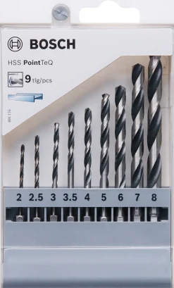 BOSCH METALLBORRSET POINTTEQ HEX HSS 2-8MM 9ST Sale