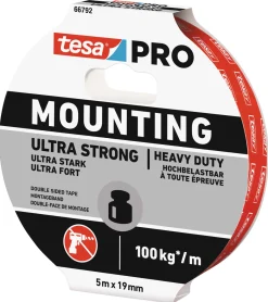 TESA Tejp Och Täckmaterial<MONTERINGSTEJP PRO ULTRA STRONG 19MM 5M