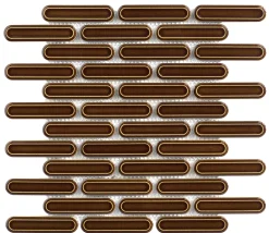 CELLO Mosaik<MOSAIK DUBLIN 4,8X19,5 BRUN BL, BLANK