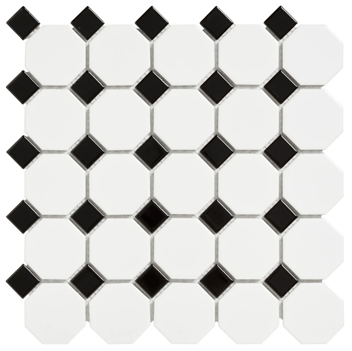 CELLO Mosaik<OCTOGON 29,5X29,5 WHITE/BLACK, MATT (K)
