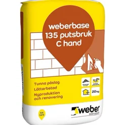 WEBER SAINT-GOBAIN Bruk<PUTSBRUK C WEBER BASE 135 HAND 20KG