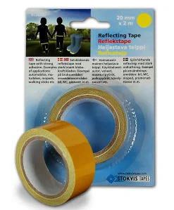 STOKVIS TAPES Tejp Och Täckmaterial<REFLEXTEJP GUL 20MMX2M