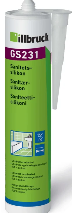 ILLBRUCK SANITETSSILIKON GS231 VIT, 310ML